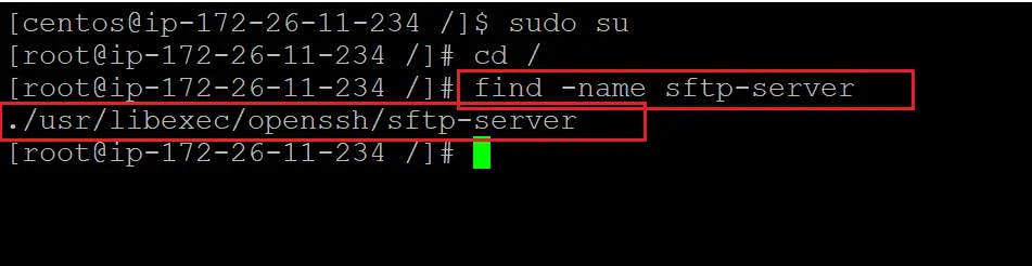 sft-server location in linux m/c
