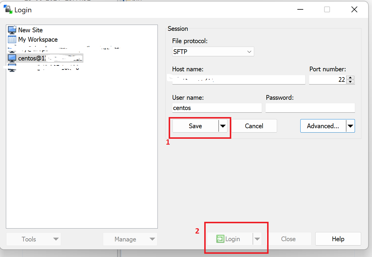 WinScp Login